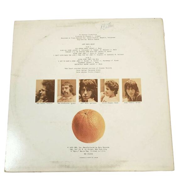 Jeff Beck Group Jeff Beck Group 1972 Epic #KE-31331 Blues Rock Vinyl LP VG+ - Picture 4 of 10